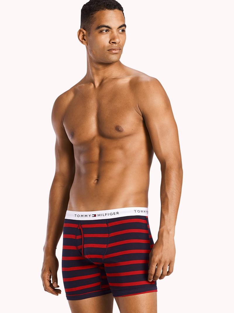 Férfi Tommy Hilfiger Pamut classics boxer brief 3pk Boxer Briefs Szürke | HU 1366FDN